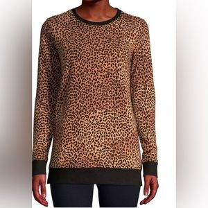 Land’s End animal print top NWOT